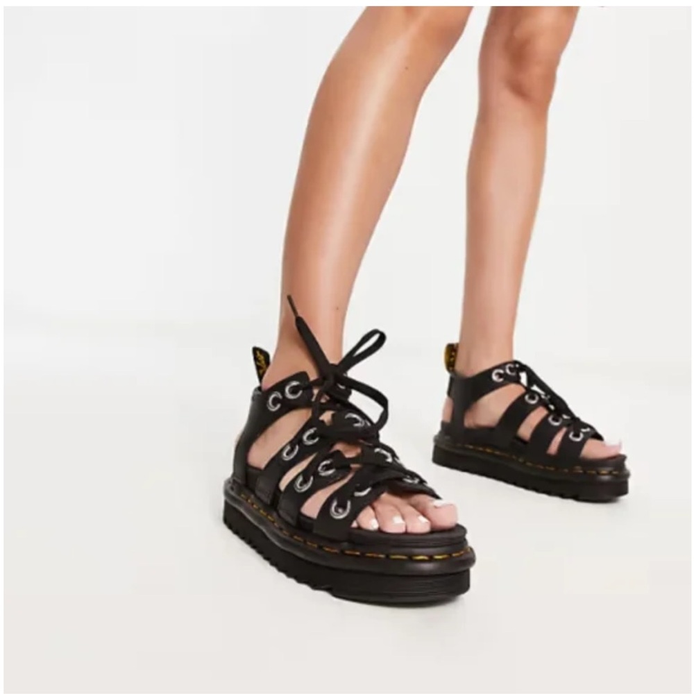 Dr. Martens Black Strappy Sandals